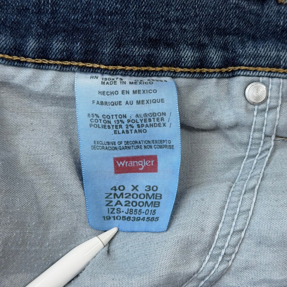 Wrangler‎ Authentics Straight Leg Mens Jeans 38x29 Blue Good Classic Denim - Picture 5 of 13